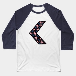 Rune Kenaz, Retro Print in Blue and Pink Baseball T-Shirt